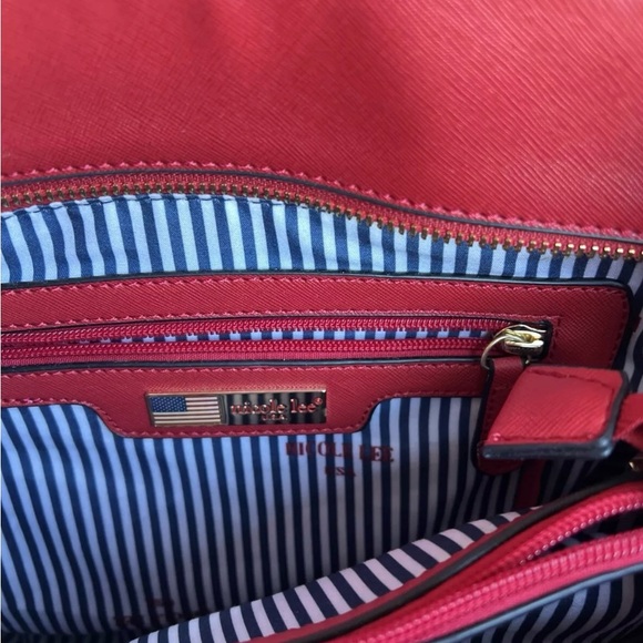NICOLE LEE JUDITH Loves Flowers RARE Red White Blue. Woman’s Purse Handbag Scarf - Picture 5 of 10